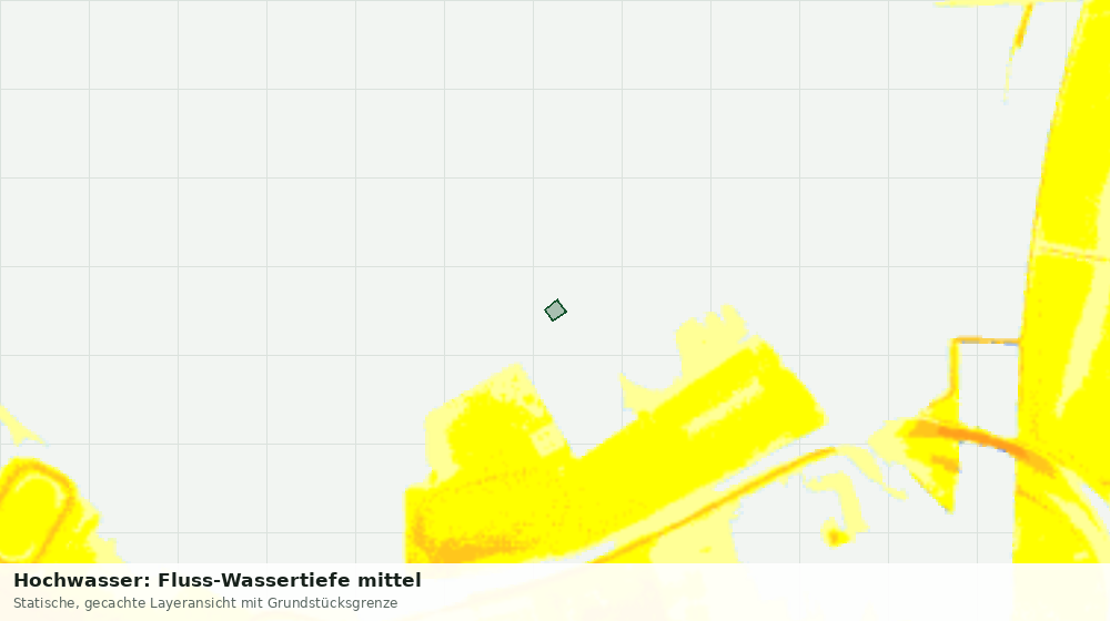 Statische Kartenansicht: Hochwasser: Fluss-Wassertiefe mittel