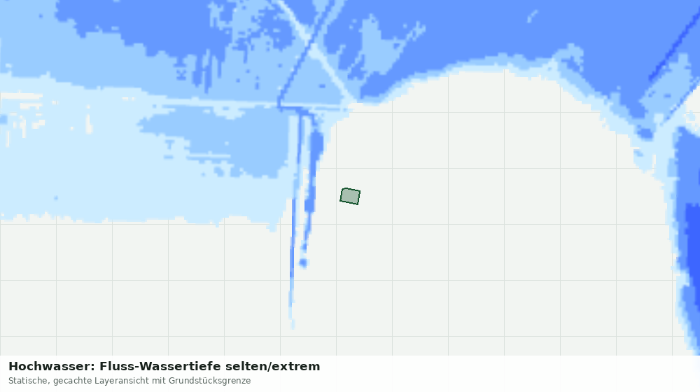 Statische Kartenansicht: Hochwasser: Fluss-Wassertiefe selten/extrem