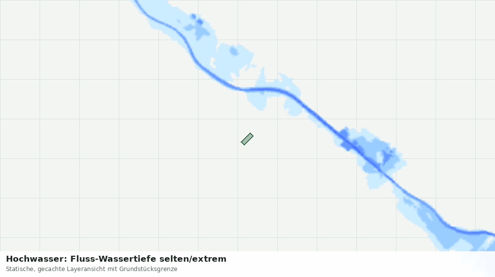 Statische Kartenansicht: Hochwasser: Fluss-Wassertiefe selten/extrem