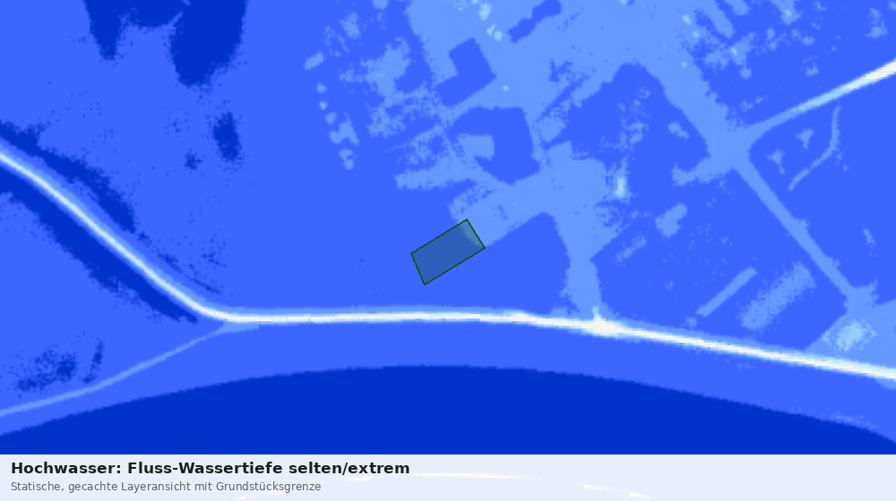 Statische Kartenansicht: Hochwasser: Fluss-Wassertiefe selten/extrem
