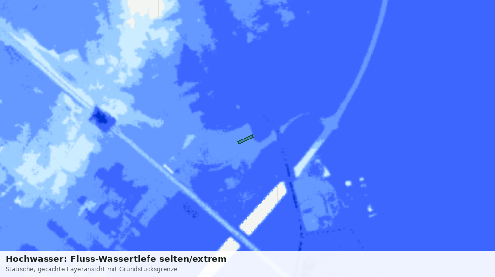 Statische Kartenansicht: Hochwasser: Fluss-Wassertiefe selten/extrem