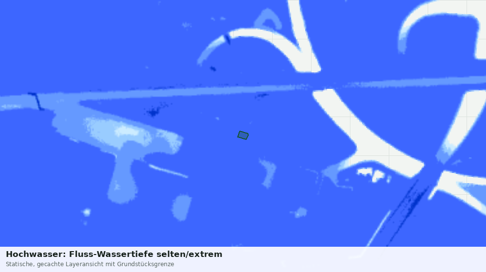 Statische Kartenansicht: Hochwasser: Fluss-Wassertiefe selten/extrem
