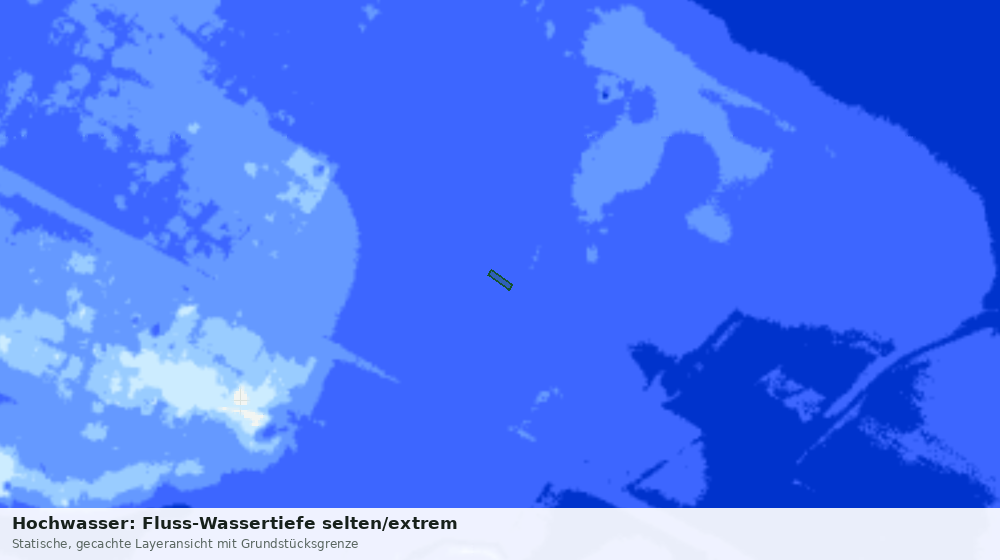 Statische Kartenansicht: Hochwasser: Fluss-Wassertiefe selten/extrem