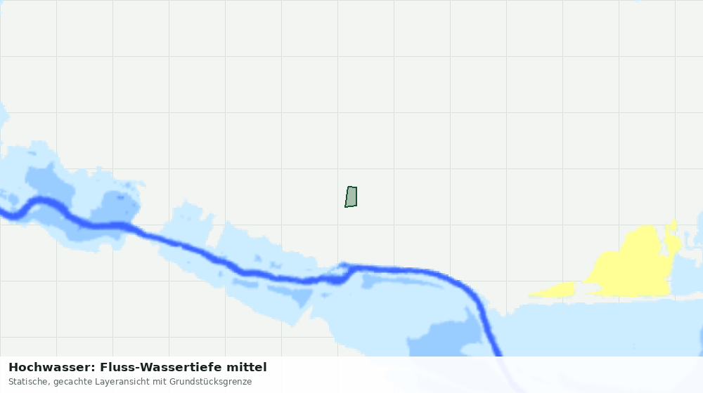 Statische Kartenansicht: Hochwasser: Fluss-Wassertiefe mittel