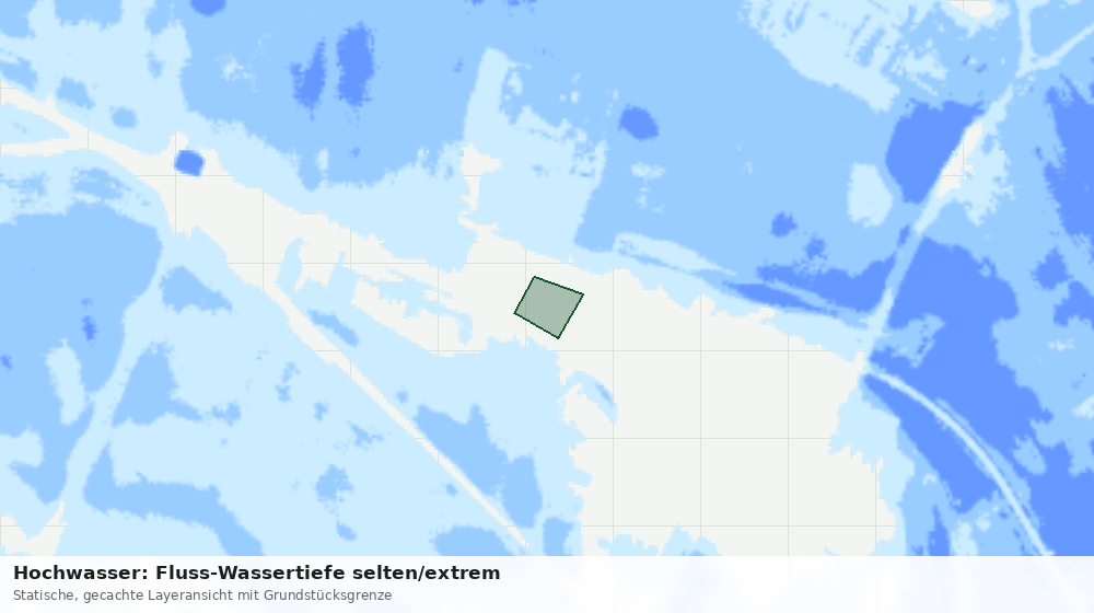 Statische Kartenansicht: Hochwasser: Fluss-Wassertiefe selten/extrem