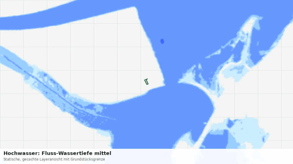 Statische Kartenansicht: Hochwasser: Fluss-Wassertiefe mittel