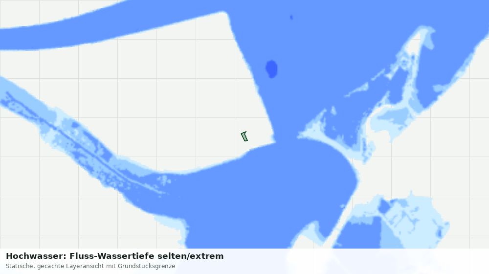 Statische Kartenansicht: Hochwasser: Fluss-Wassertiefe selten/extrem