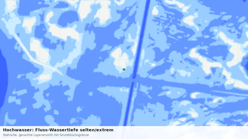 Statische Kartenansicht: Hochwasser: Fluss-Wassertiefe selten/extrem