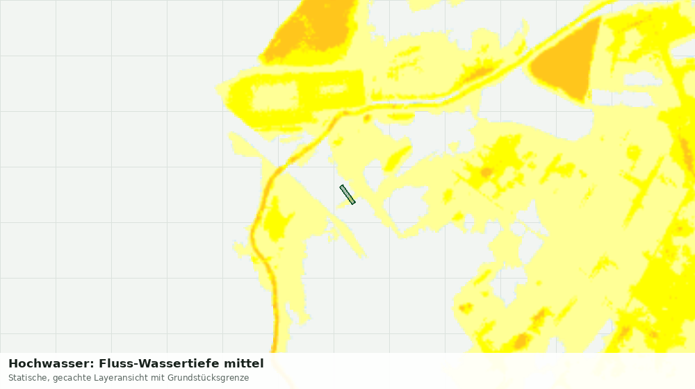 Statische Kartenansicht: Hochwasser: Fluss-Wassertiefe mittel