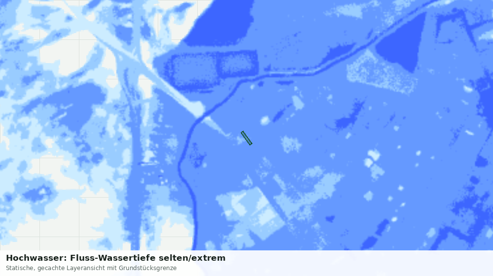 Statische Kartenansicht: Hochwasser: Fluss-Wassertiefe selten/extrem