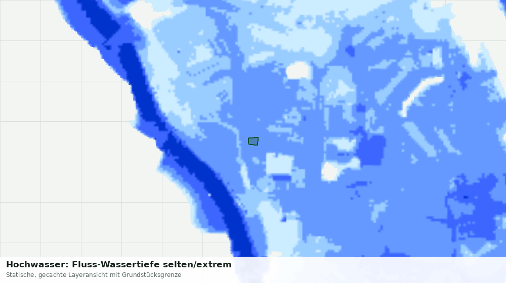 Statische Kartenansicht: Hochwasser: Fluss-Wassertiefe selten/extrem
