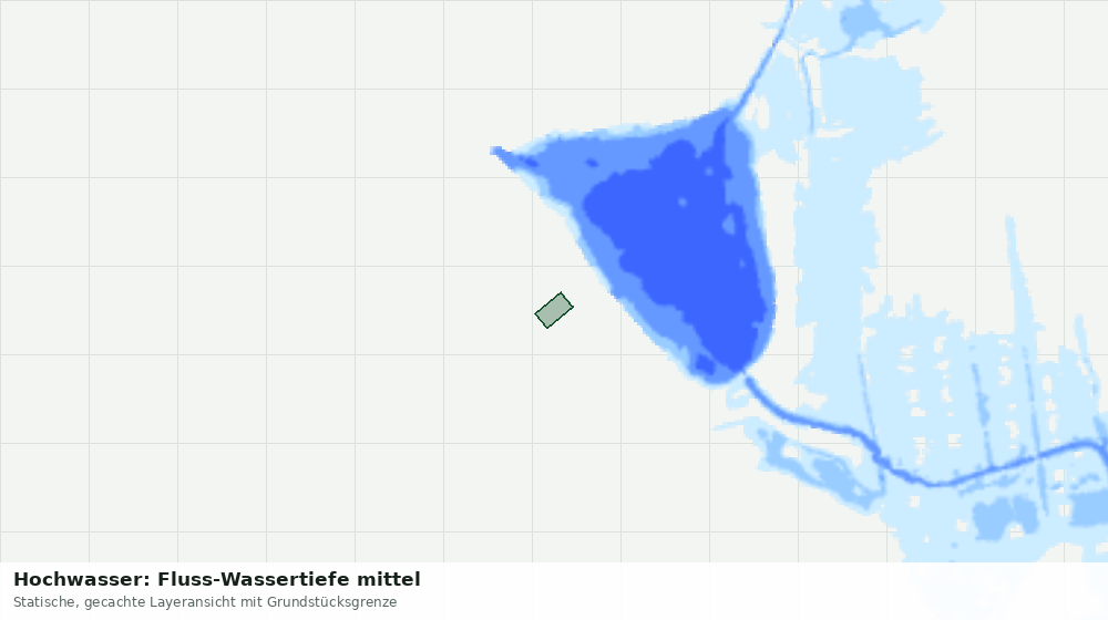 Statische Kartenansicht: Hochwasser: Fluss-Wassertiefe mittel
