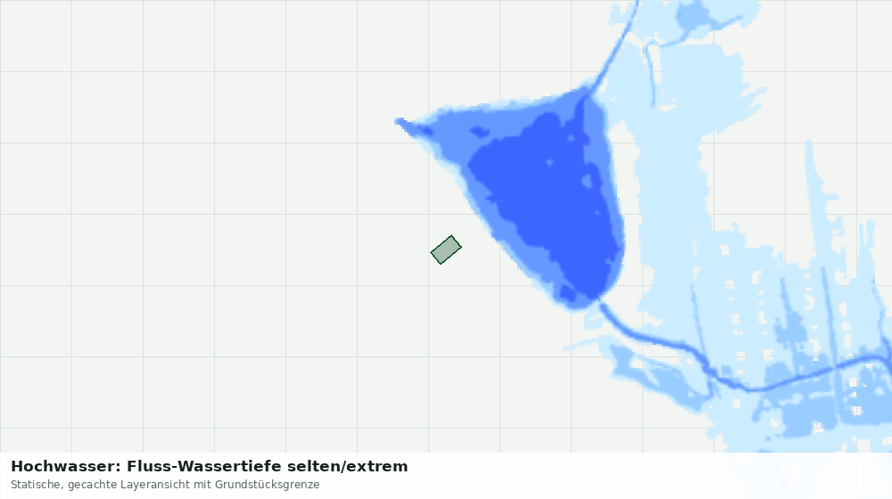 Statische Kartenansicht: Hochwasser: Fluss-Wassertiefe selten/extrem