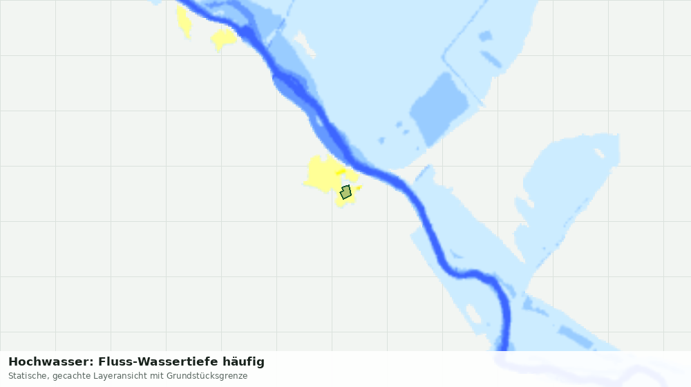 Statische Kartenansicht: Hochwasser: Fluss-Wassertiefe häufig