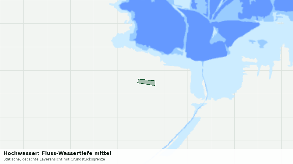 Statische Kartenansicht: Hochwasser: Fluss-Wassertiefe mittel