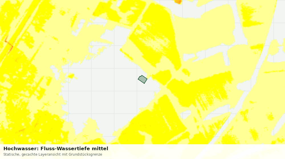 Statische Kartenansicht: Hochwasser: Fluss-Wassertiefe mittel