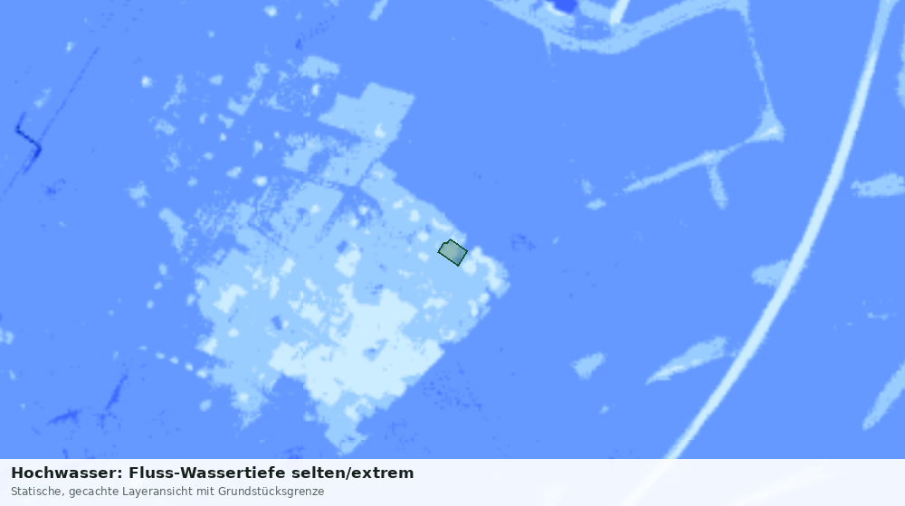 Statische Kartenansicht: Hochwasser: Fluss-Wassertiefe selten/extrem