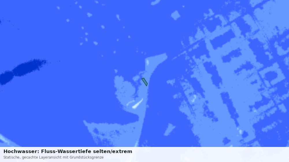 Statische Kartenansicht: Hochwasser: Fluss-Wassertiefe selten/extrem