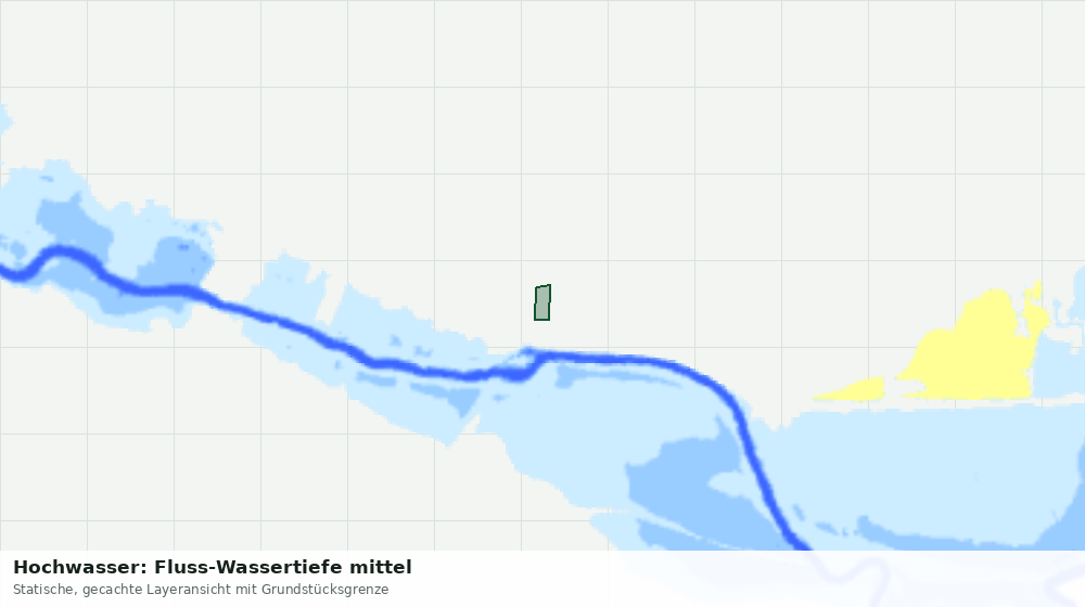 Statische Kartenansicht: Hochwasser: Fluss-Wassertiefe mittel