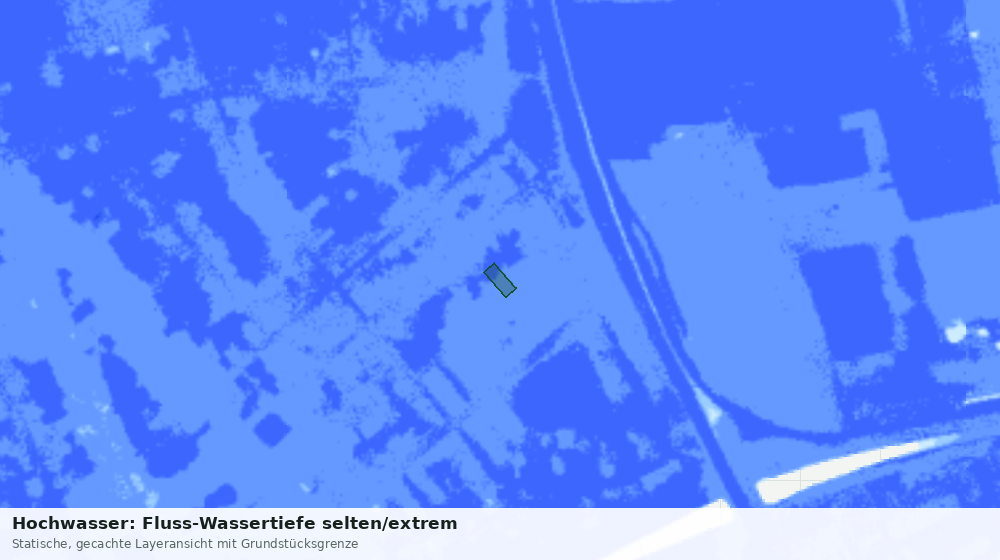 Statische Kartenansicht: Hochwasser: Fluss-Wassertiefe selten/extrem