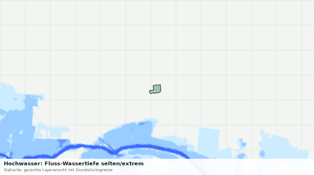 Statische Kartenansicht: Hochwasser: Fluss-Wassertiefe selten/extrem