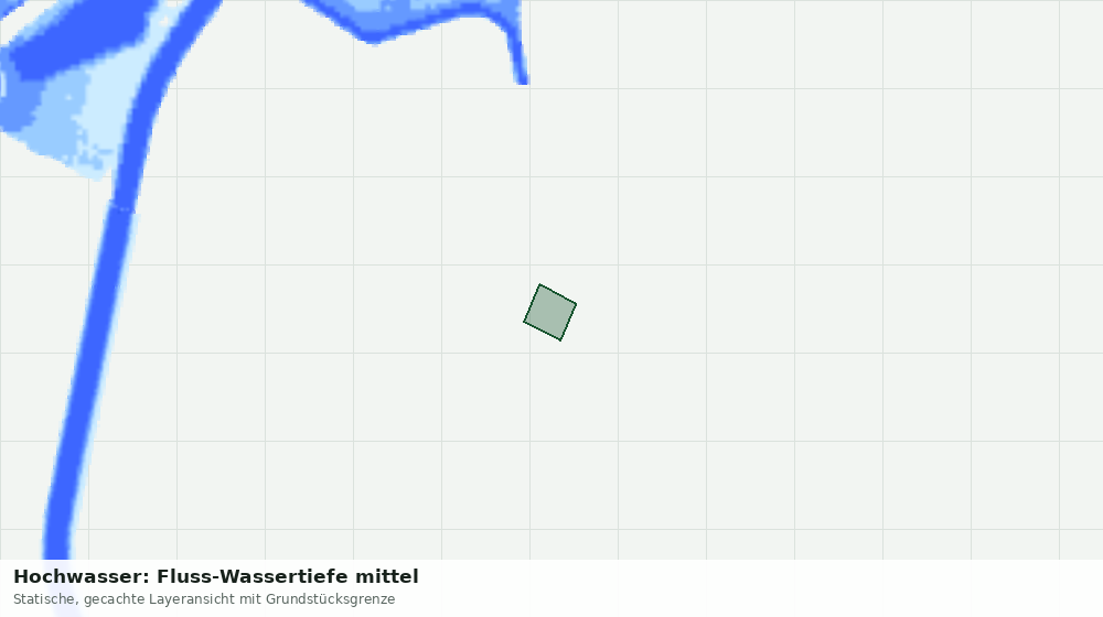 Statische Kartenansicht: Hochwasser: Fluss-Wassertiefe mittel
