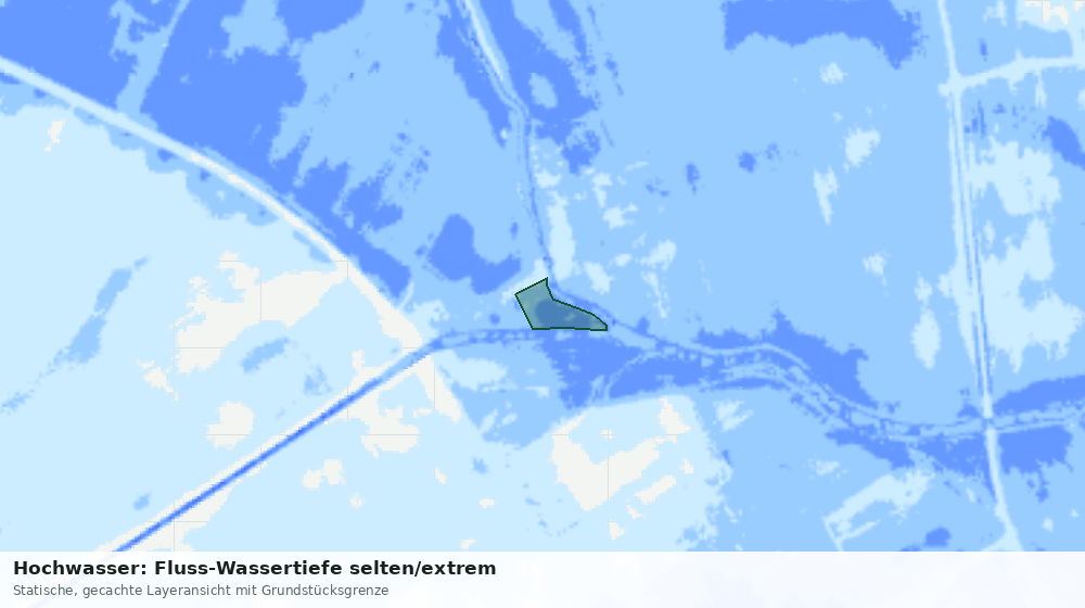 Statische Kartenansicht: Hochwasser: Fluss-Wassertiefe selten/extrem