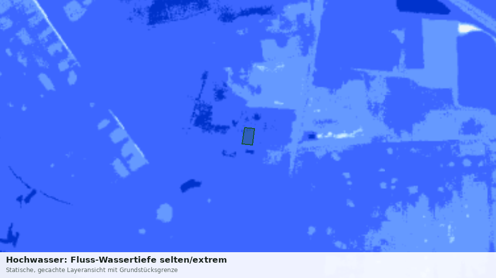 Statische Kartenansicht: Hochwasser: Fluss-Wassertiefe selten/extrem