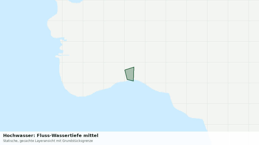 Statische Kartenansicht: Hochwasser: Fluss-Wassertiefe mittel