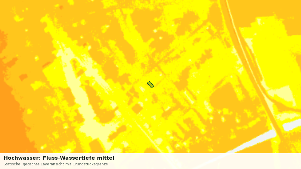 Statische Kartenansicht: Hochwasser: Fluss-Wassertiefe mittel
