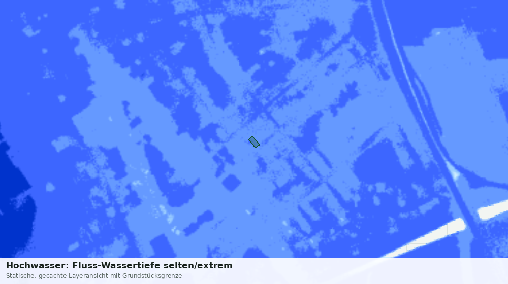 Statische Kartenansicht: Hochwasser: Fluss-Wassertiefe selten/extrem