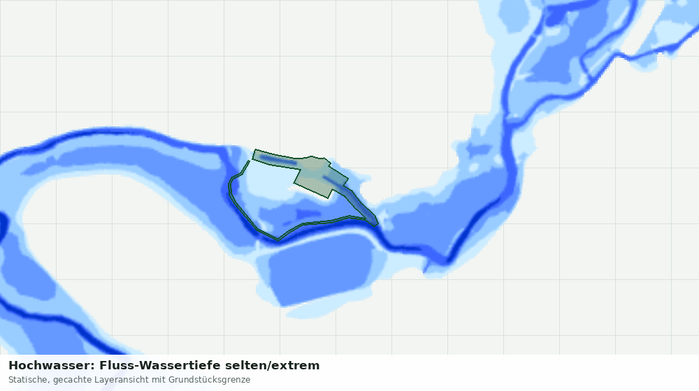 Statische Kartenansicht: Hochwasser: Fluss-Wassertiefe selten/extrem