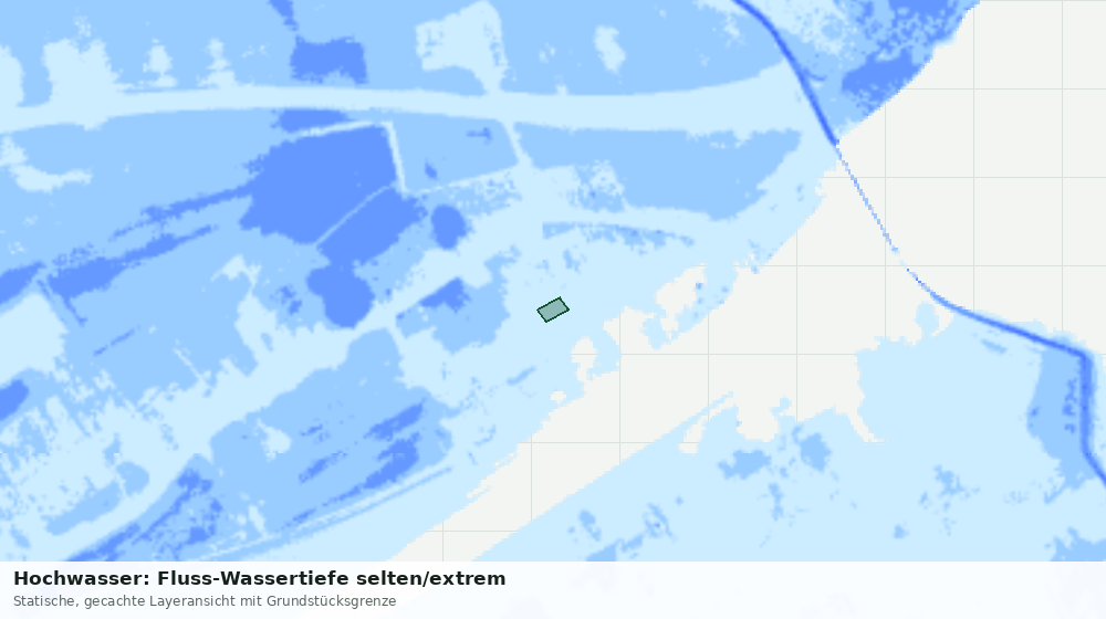 Statische Kartenansicht: Hochwasser: Fluss-Wassertiefe selten/extrem