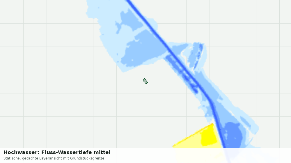 Statische Kartenansicht: Hochwasser: Fluss-Wassertiefe mittel