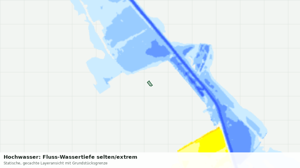 Statische Kartenansicht: Hochwasser: Fluss-Wassertiefe selten/extrem