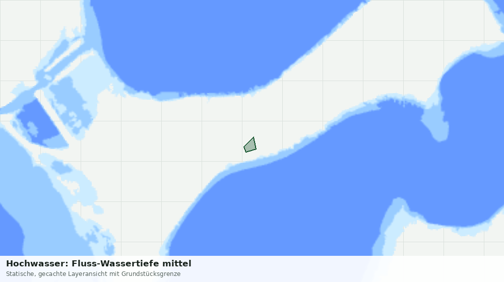Statische Kartenansicht: Hochwasser: Fluss-Wassertiefe mittel
