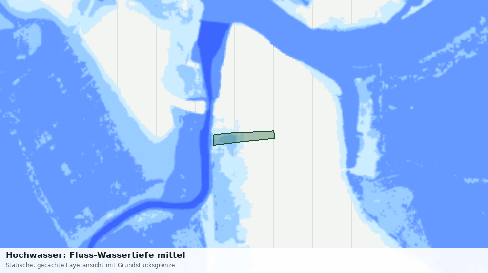 Statische Kartenansicht: Hochwasser: Fluss-Wassertiefe mittel