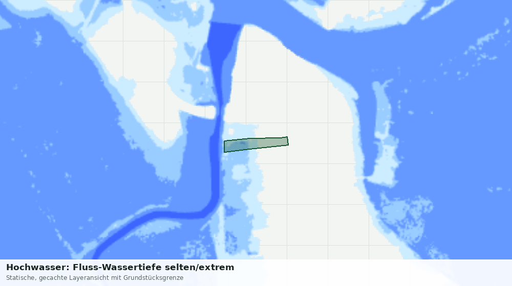 Statische Kartenansicht: Hochwasser: Fluss-Wassertiefe selten/extrem
