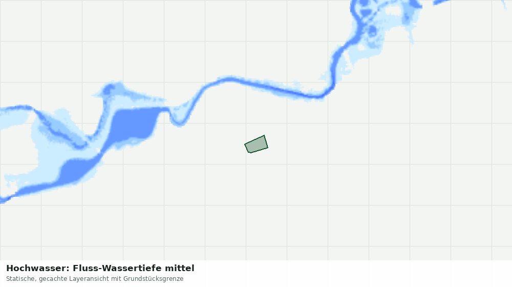 Statische Kartenansicht: Hochwasser: Fluss-Wassertiefe mittel