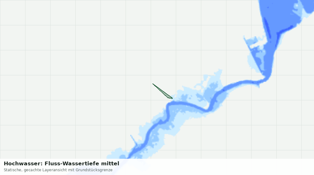 Statische Kartenansicht: Hochwasser: Fluss-Wassertiefe mittel