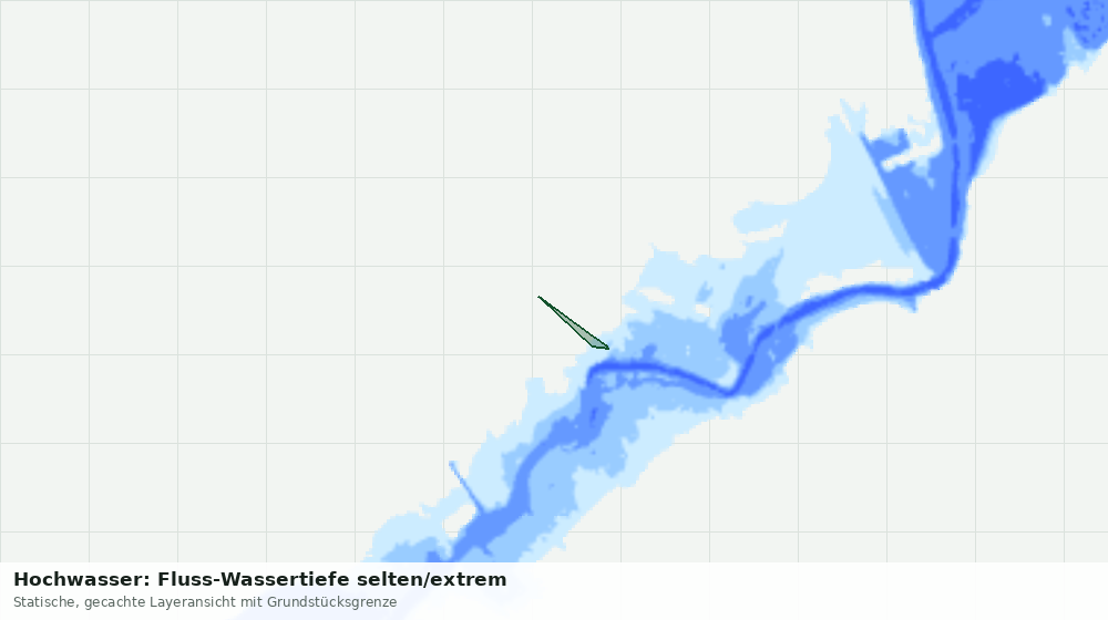 Statische Kartenansicht: Hochwasser: Fluss-Wassertiefe selten/extrem