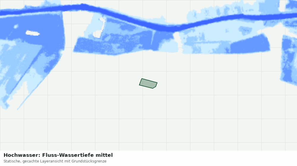 Statische Kartenansicht: Hochwasser: Fluss-Wassertiefe mittel