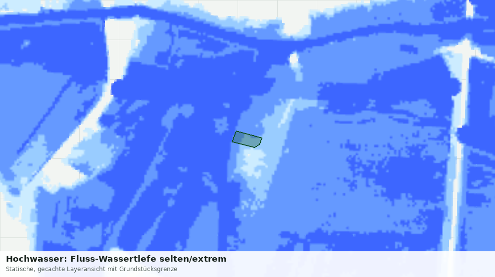 Statische Kartenansicht: Hochwasser: Fluss-Wassertiefe selten/extrem