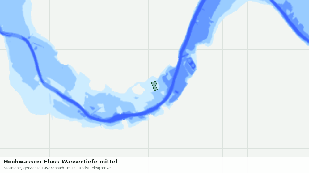 Statische Kartenansicht: Hochwasser: Fluss-Wassertiefe mittel