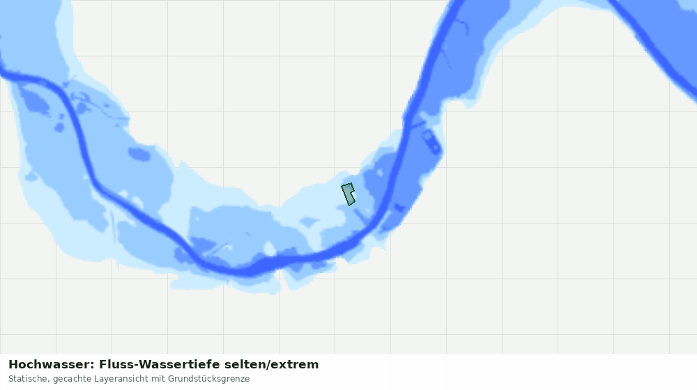 Statische Kartenansicht: Hochwasser: Fluss-Wassertiefe selten/extrem