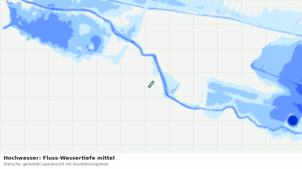 Statische Kartenansicht: Hochwasser: Fluss-Wassertiefe mittel