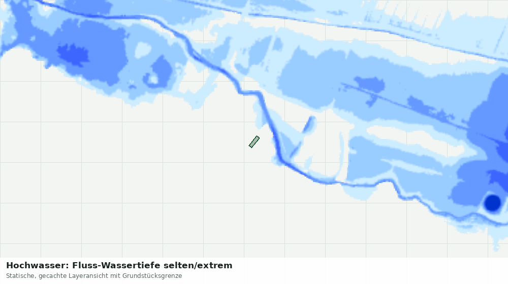 Statische Kartenansicht: Hochwasser: Fluss-Wassertiefe selten/extrem