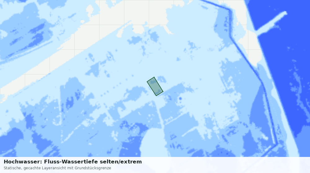 Statische Kartenansicht: Hochwasser: Fluss-Wassertiefe selten/extrem