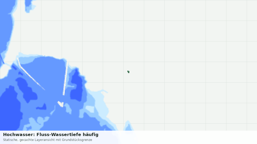 Statische Kartenansicht: Hochwasser: Fluss-Wassertiefe häufig