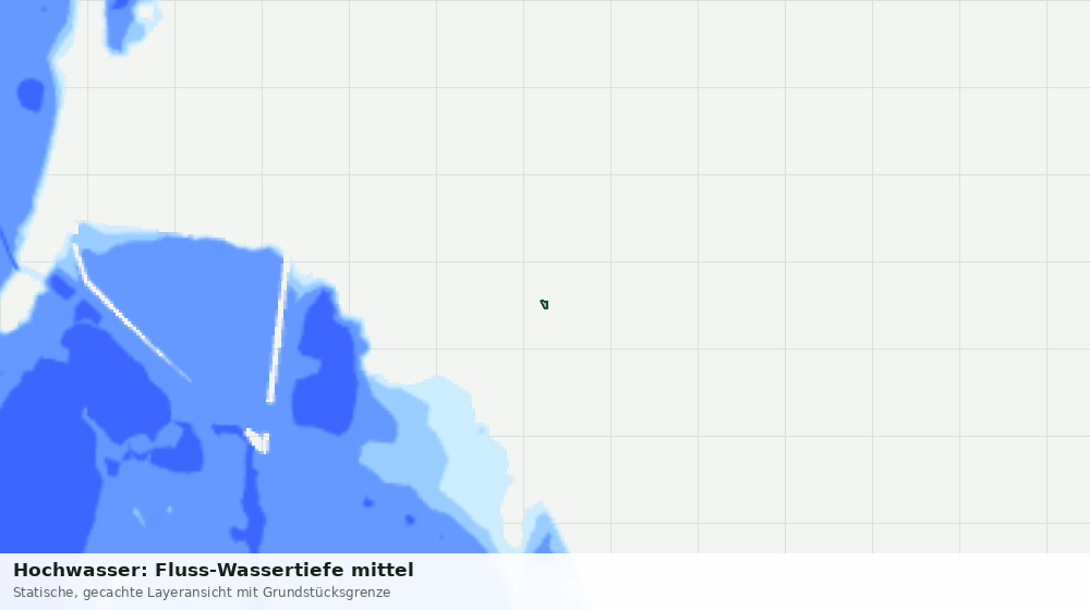 Statische Kartenansicht: Hochwasser: Fluss-Wassertiefe mittel